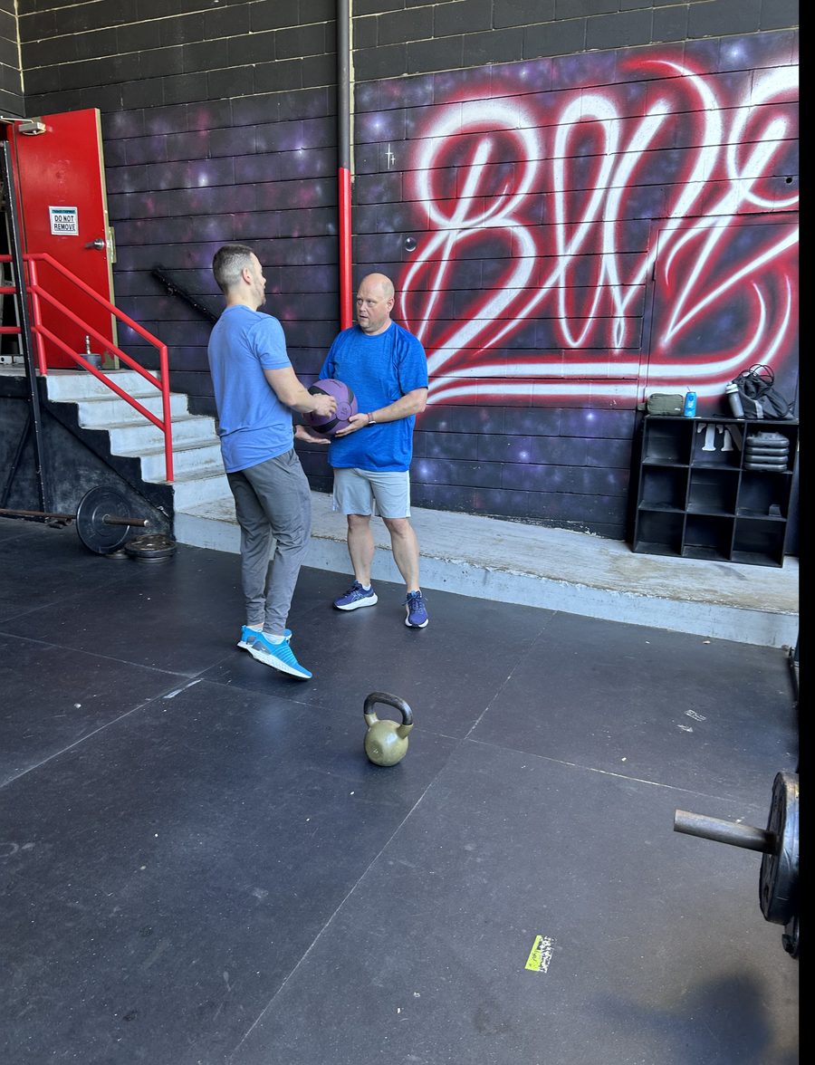 Nick training with Coach Sean